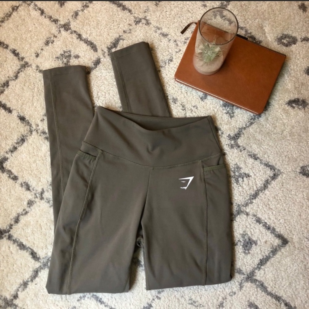 Olive green gymshark leggings